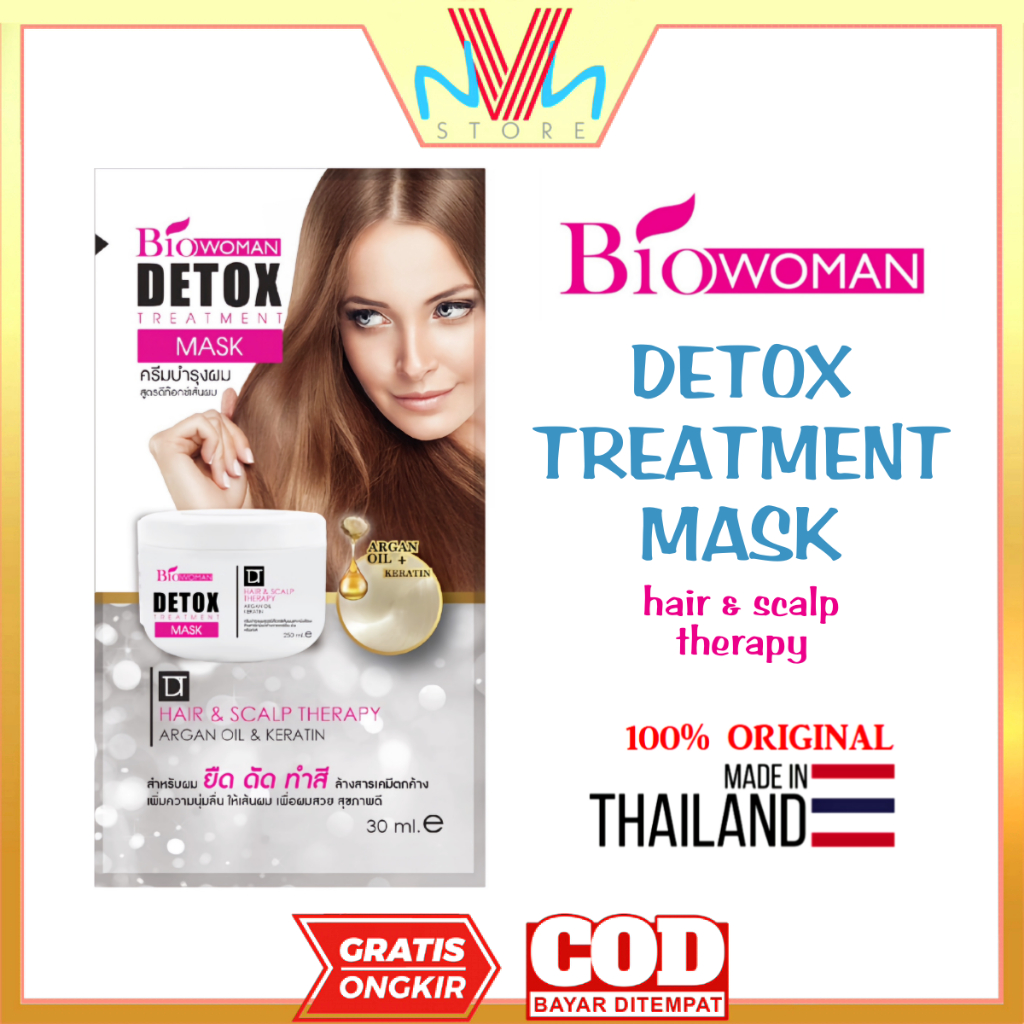 Jual BIO WOMAN DETOX TREATMENT HAIR MASK 30ml - HAIR & SCALP THERAPY ...