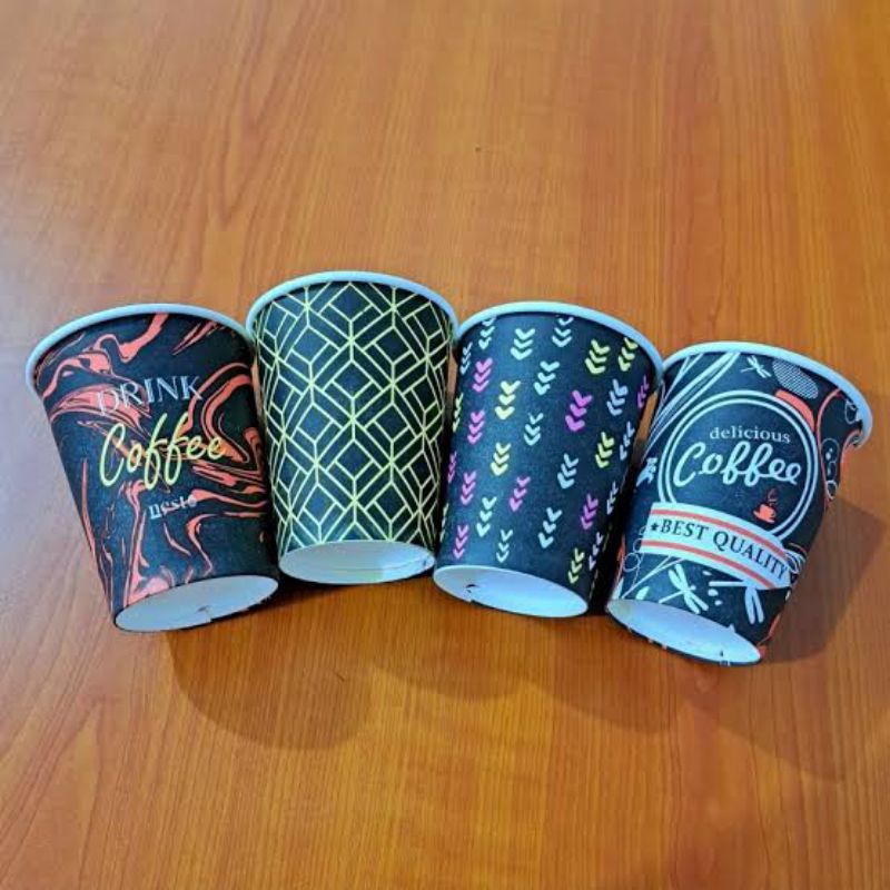 Jual Paper Cup Motif / Gelas Kertas Kopi / Teh 8oz (50pcs) | Shopee ...