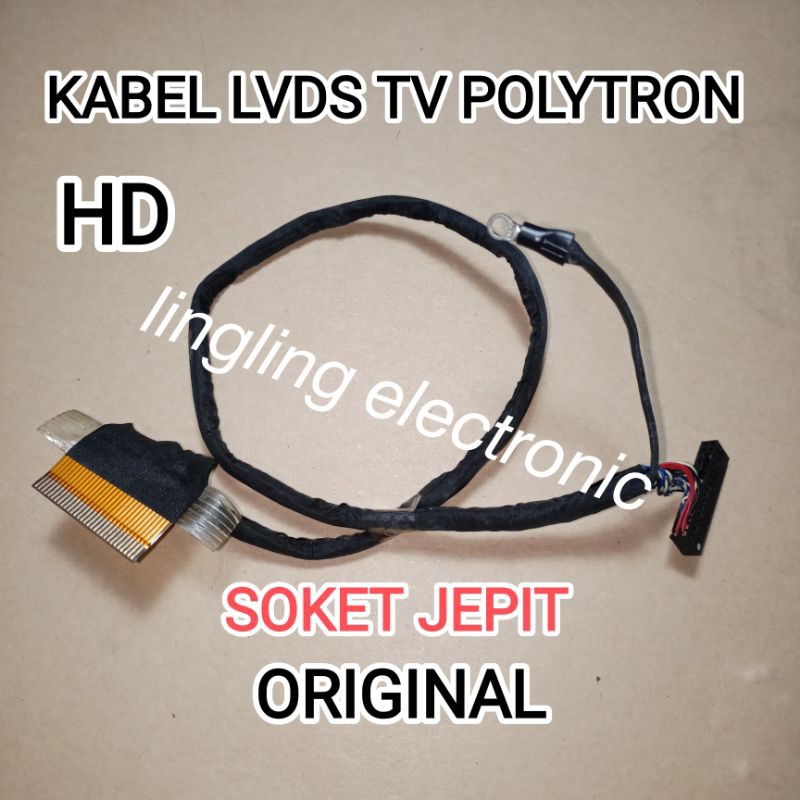 Jual KABEL LVDS HD TV POLYTRON SOKET JEPIT ORIGINAL BEKAS MULUS ...