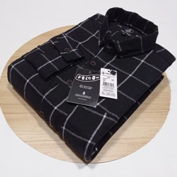 Kemeja Flanel Impor Pria Kualitas Premium Lengan Panjang Motif Kotak Unisex Hem Flannel Baju