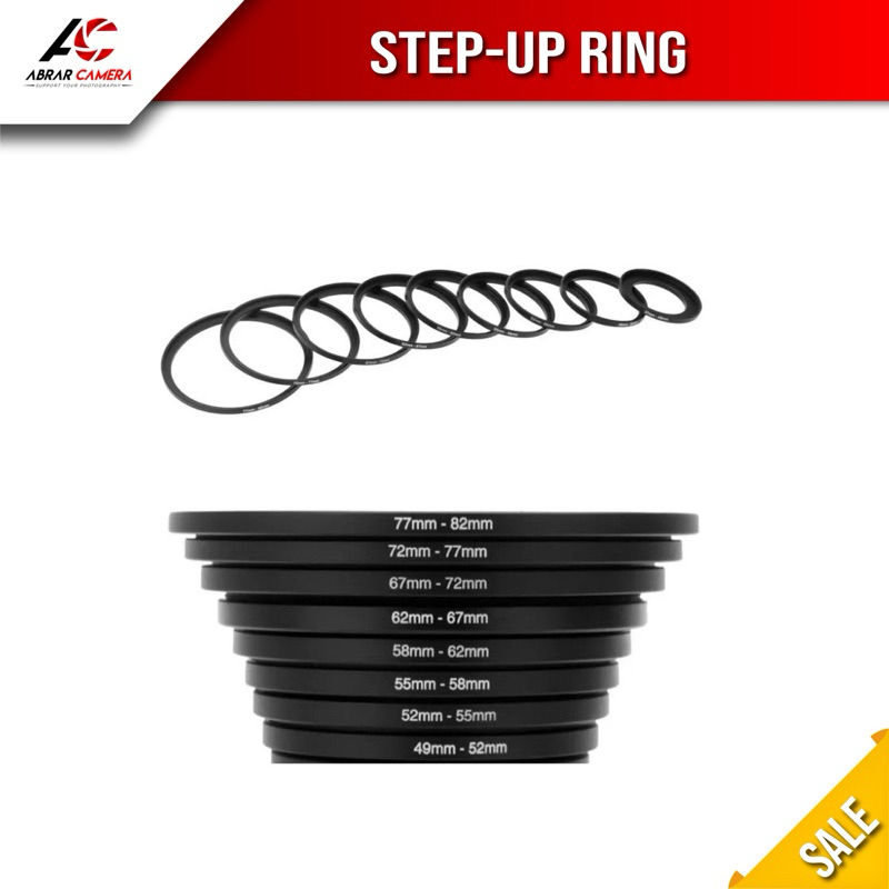 Jual Step Up Ring Lensa Adapter Screw Ulir Adapter Pcs Mm Mm Mm