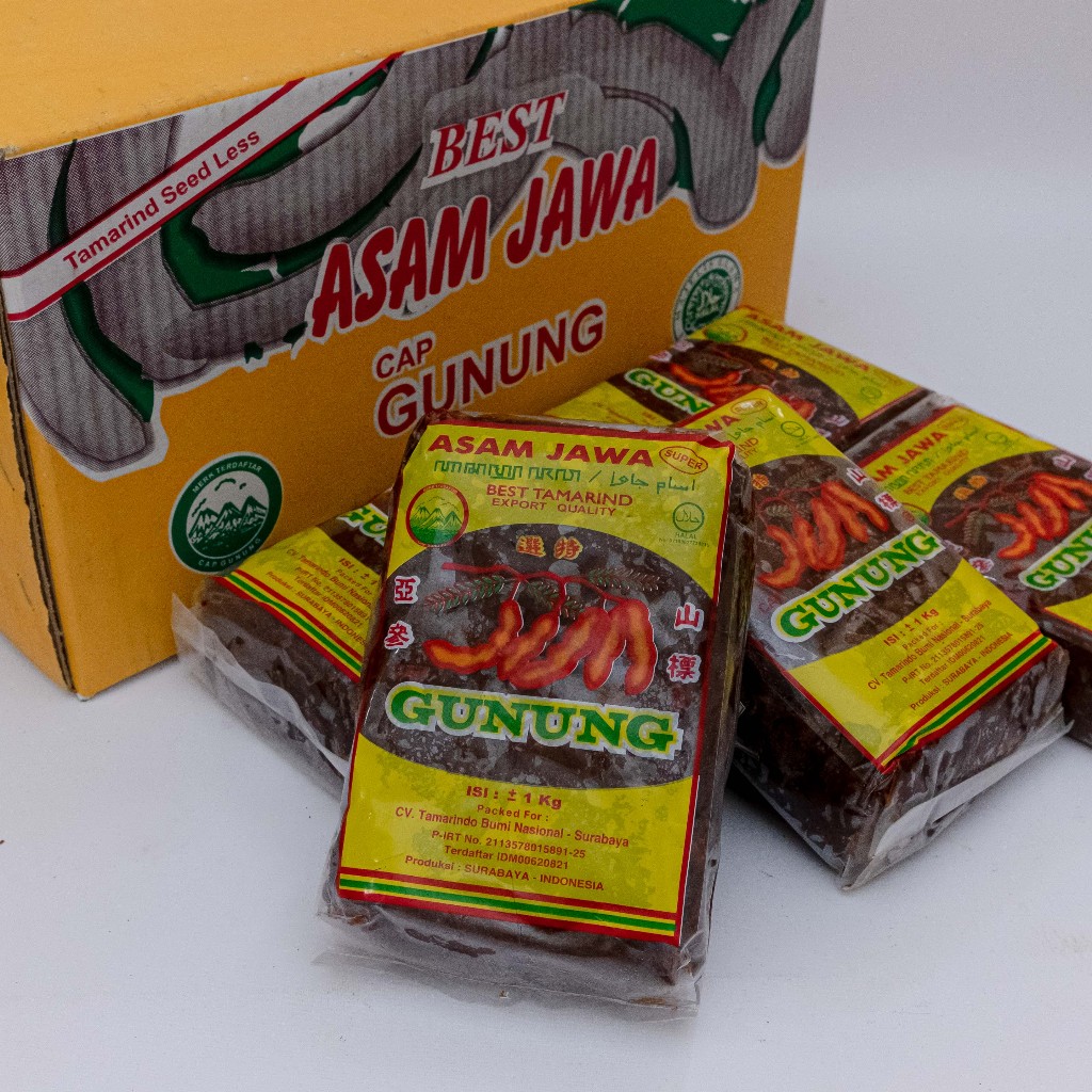 Jual ASAM JAWA ASAM TANPA BIJI ASAM DAGING CAP GUNUNG 1KG (ASAM KUNING ...