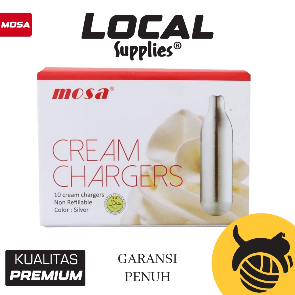Jual Mosa Cream Chargers 10pcs whip cream charger N2O Whip cream gas