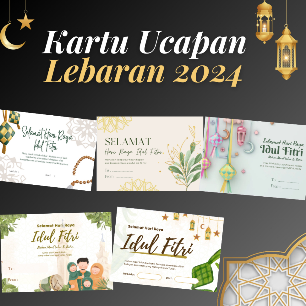 Jual Kartu Ucapan Lebaran Besar - Kartu Ucapan Idul Fitri 2024 - Kartu