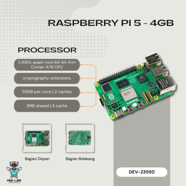 Jual Raspberry Pi 5 Model B RAM 4GB Diskon | Shopee Indonesia