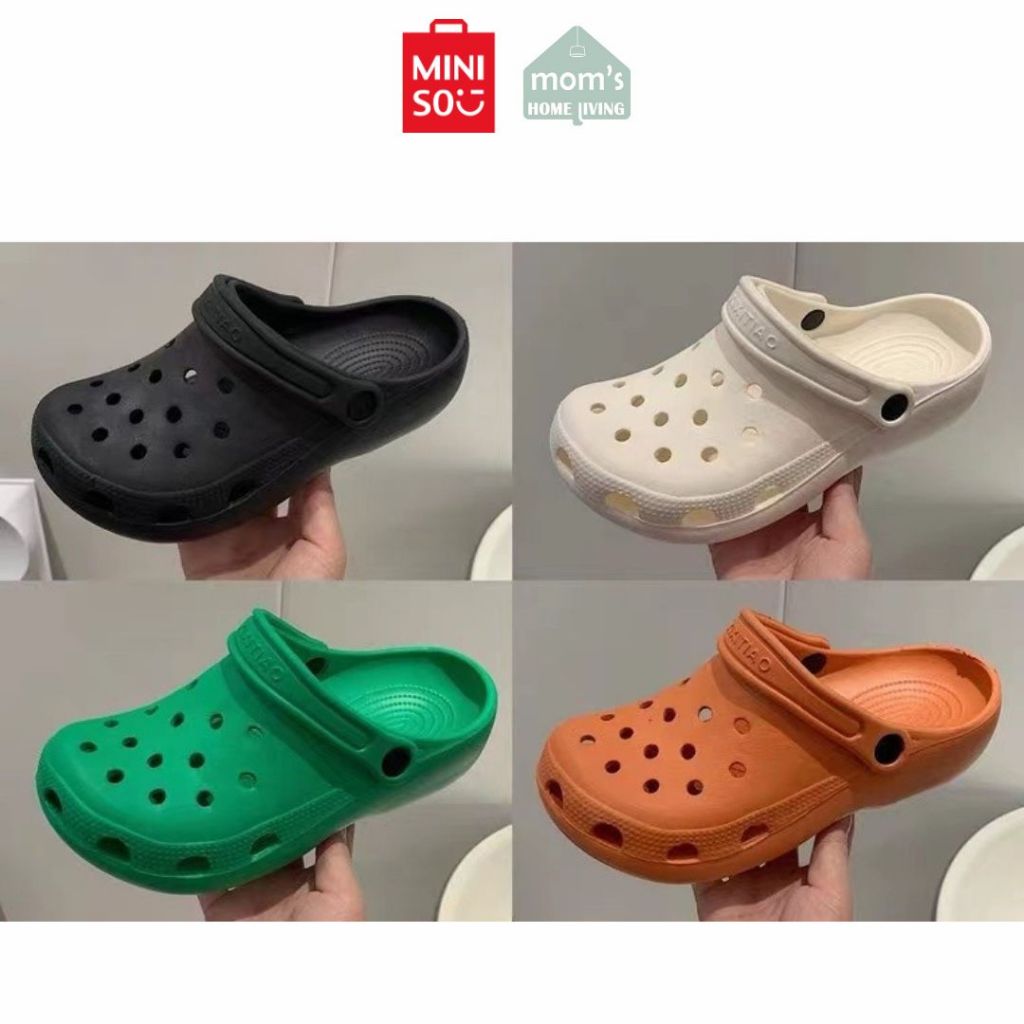 Jual MINISO Sandal Wanita CROCS Flat Sandals EVA Sepatu Pesona Sepatu Dalam Ruangan Dan Luar Ruangan Shopee Indonesia