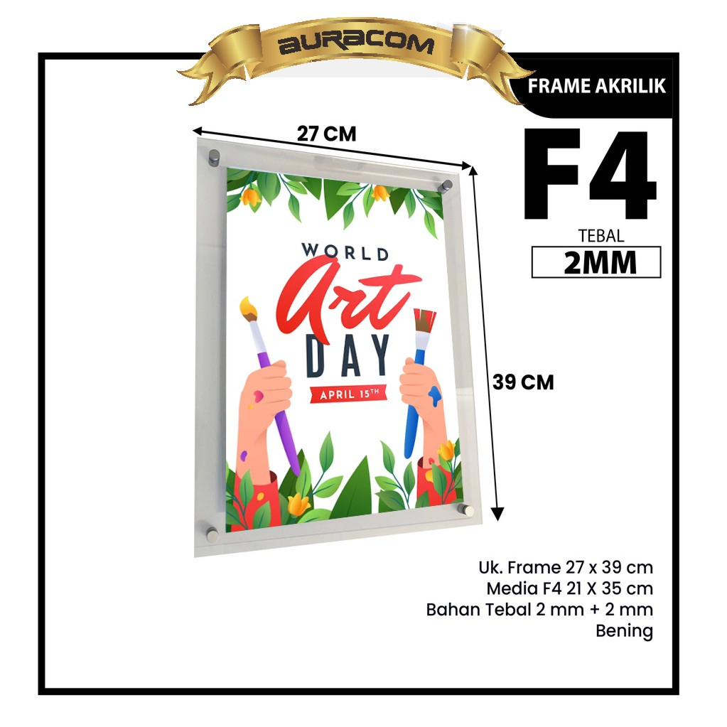 Jual Frame Bingkai Display Poster Akrilik Berkualitas Ukuran F Shopee Indonesia