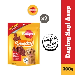 Pedigree Schmackos Makanan Anjing Rasa Daging Asap 300gr - Isi 2