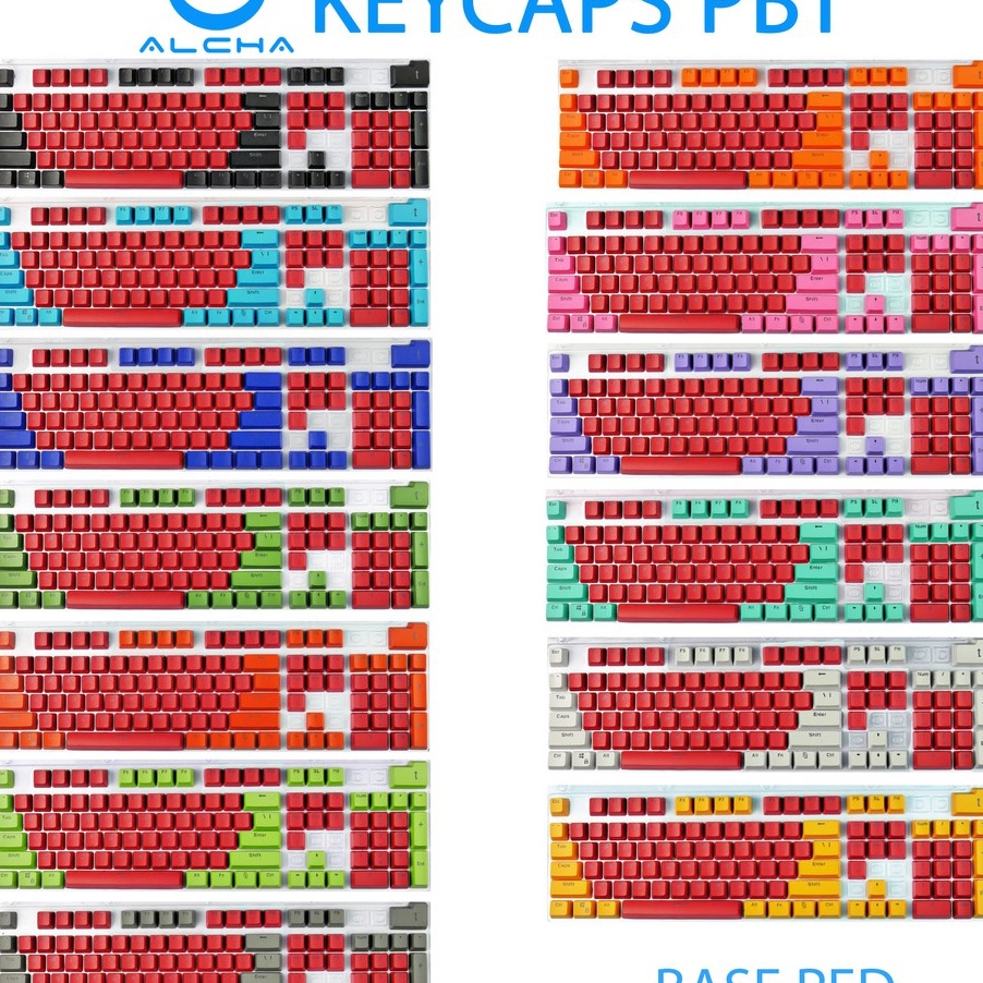 Jual KP8 ALCHA KEYCAPS PBT DOUBLE SHOT CUSTOM MIX 2 WARNA MECHANICAL ...