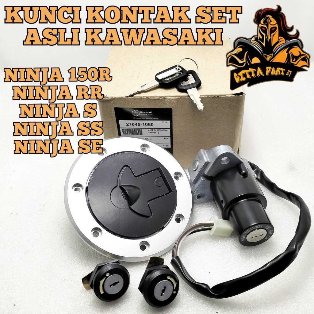 Jual Original Kawasaki Kunci Kontak Set Plus Tutup Tangki Dan Jok Ninja