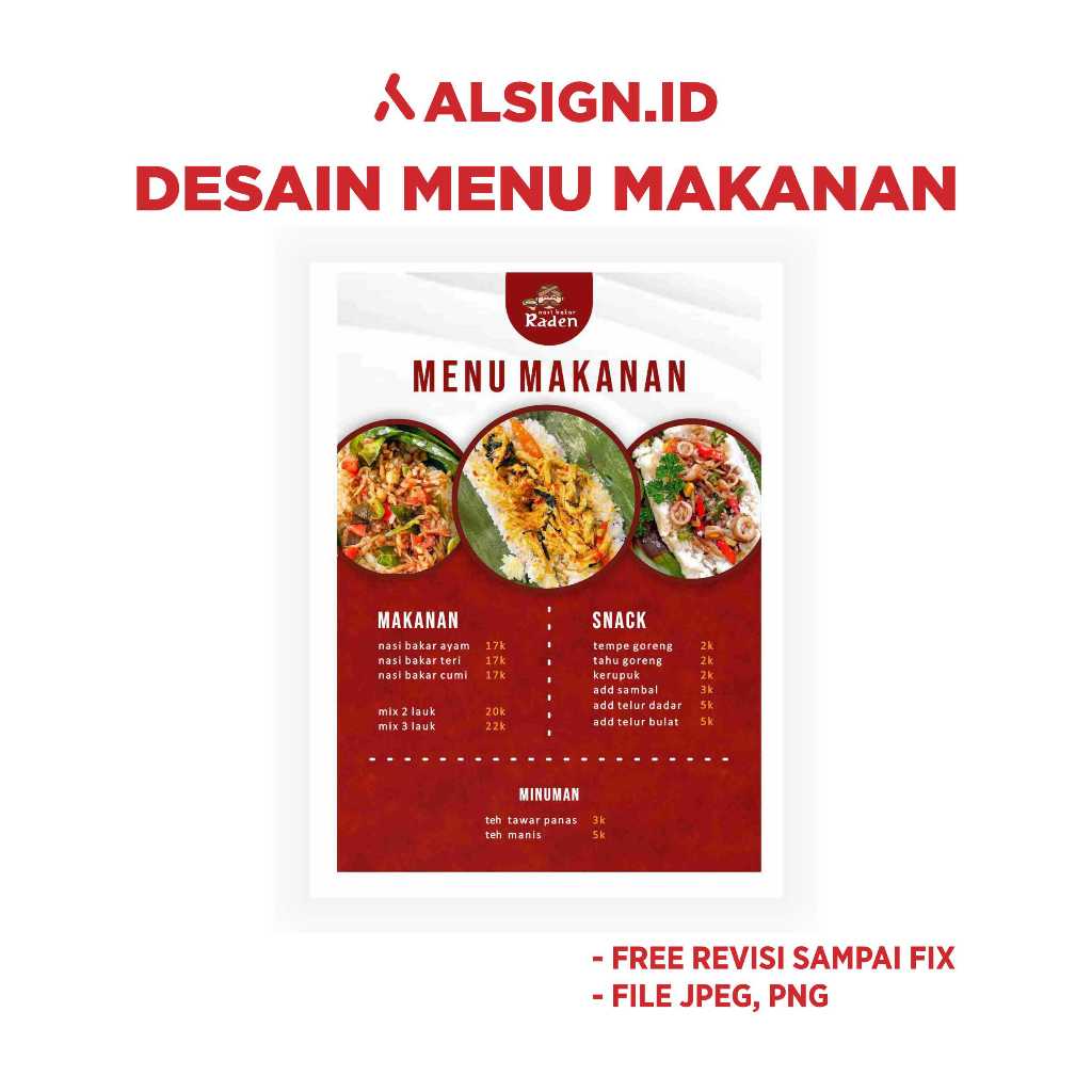 Jual Jasa Desain Buku Menu Makanan Restoran Revisi Sampai Fix | Shopee ...