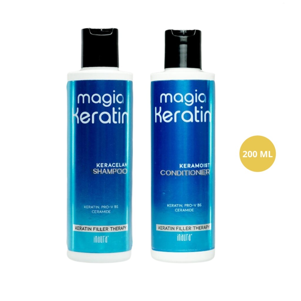 Jual INAURA Magia Paket Keratin Shampo + Conditioner 200ml | Shopee ...