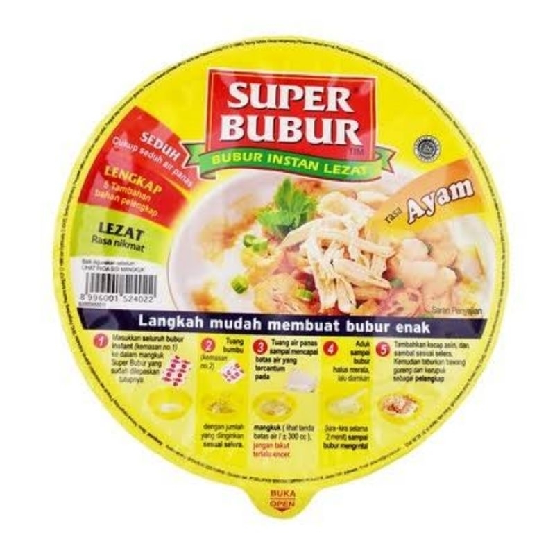 Jual Super Bubur Cup Buryam Bubur Instant Rasa Ayam Abon Netto 64 Gr