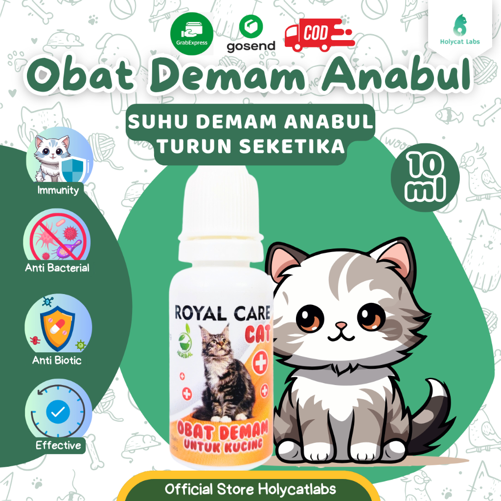 Jual DEBUL Royal care demam anabul untuk kucing 10ml | Shopee Indonesia