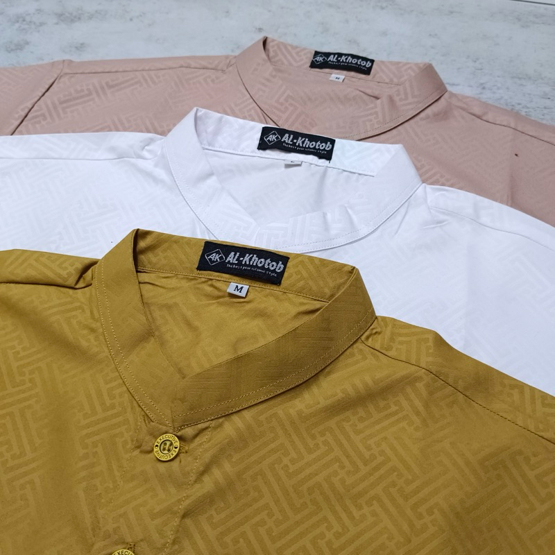 koko embos lengan pendek motif sultan dewasa alkhotob collection