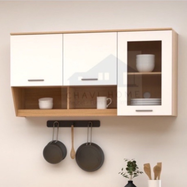 KHUSUS KARGO LUAR SURABAYA Kitchen set atas 3 pintu rak dapur lemari dapur gantung 3 pintu minimalis
