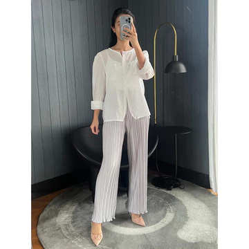 GLITTEN THE LABEL Pleats Pants BB Wavy Celana KULOT Plisket BB Wavy Celana Kulot Plisket BB