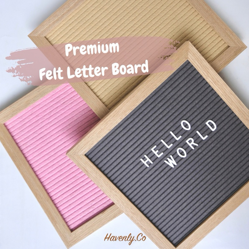 Jual Premium Felt Letter Board (READY) 25x25cm Papan Nama Bayi Papan