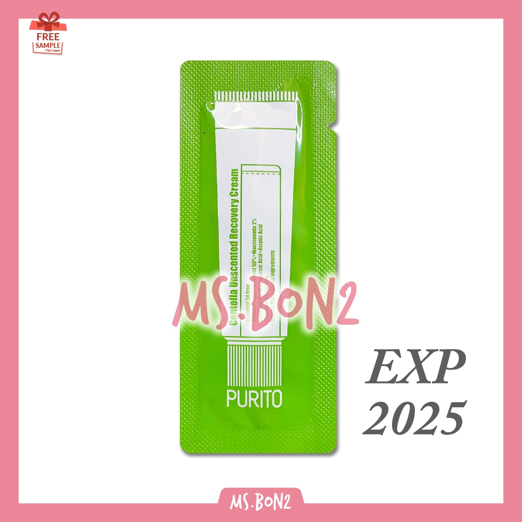 Jual PURITO Centella Unscented Recovery Cream Sample Sachet Trial