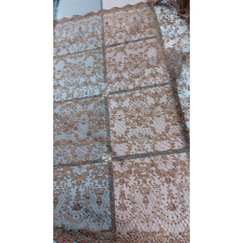Jual kain tile akar mutiara dan tanpa mutiara bunga menjalar (harga per ...