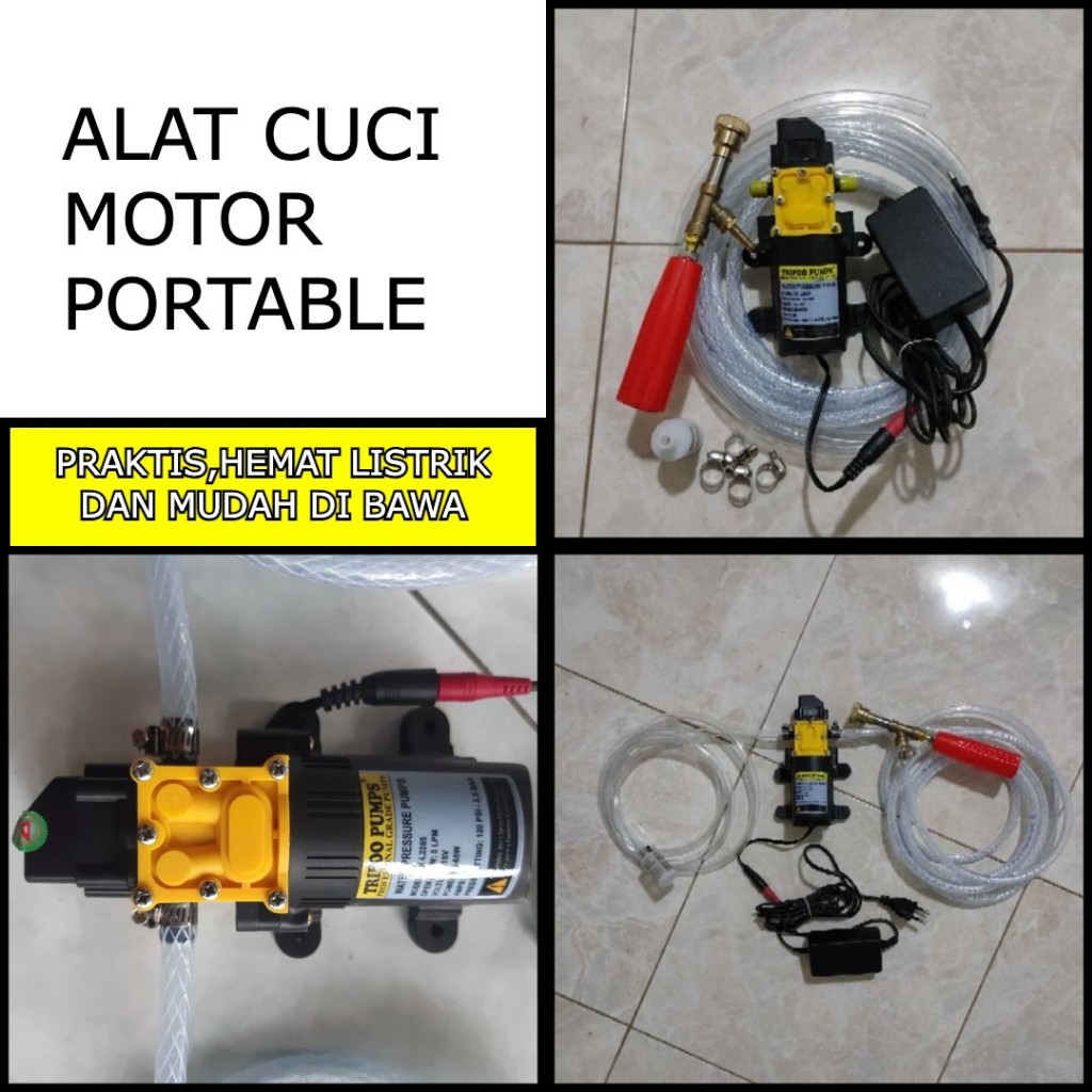 Jual MESIN CUCI MOTOR MINI / ALAT CUCI MOTOR PAKAI ADAPTOR | Shopee ...