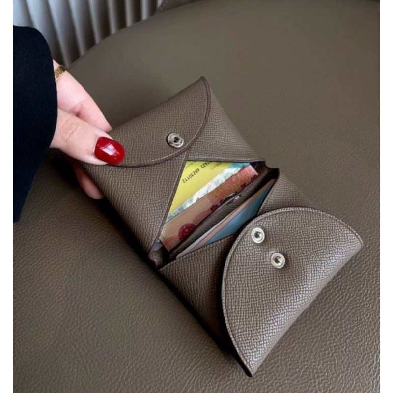 Jual Mini Plain Wallet Portable Leather Epsom Dompet Lipat Simple ...