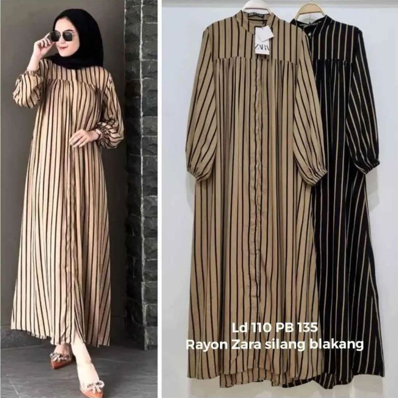 Jual Gamis Zara Salur Viral Gamis Rayon Premium Terbaru Gamis Zara Import Baju Muslim Wanita