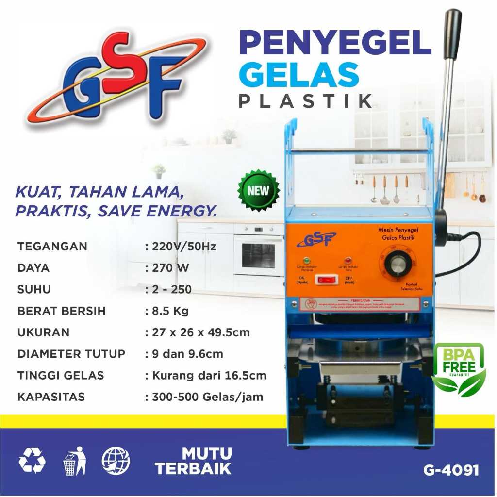 Jual sealing machine q2 9991 22 oz / gelas jumbo cup sealer q2 mesin