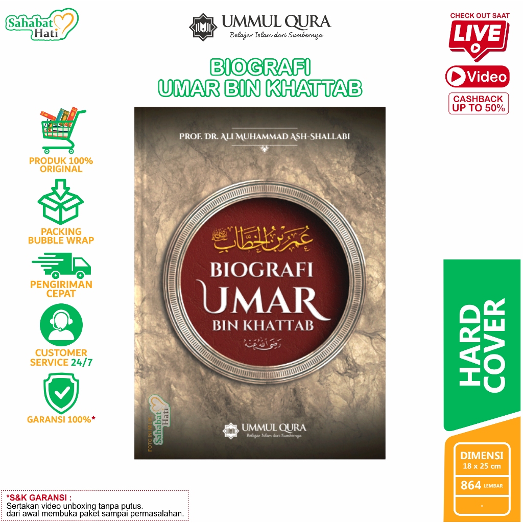 Jual Biografi Umar bin Khattab ORI Karya Ali Muhammad Ash-Shallabi ...