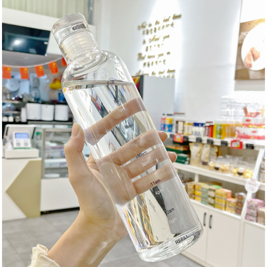 Jual Botol Kaca Minuman Minimalis Botol Air Minum Transparan Elegan ...