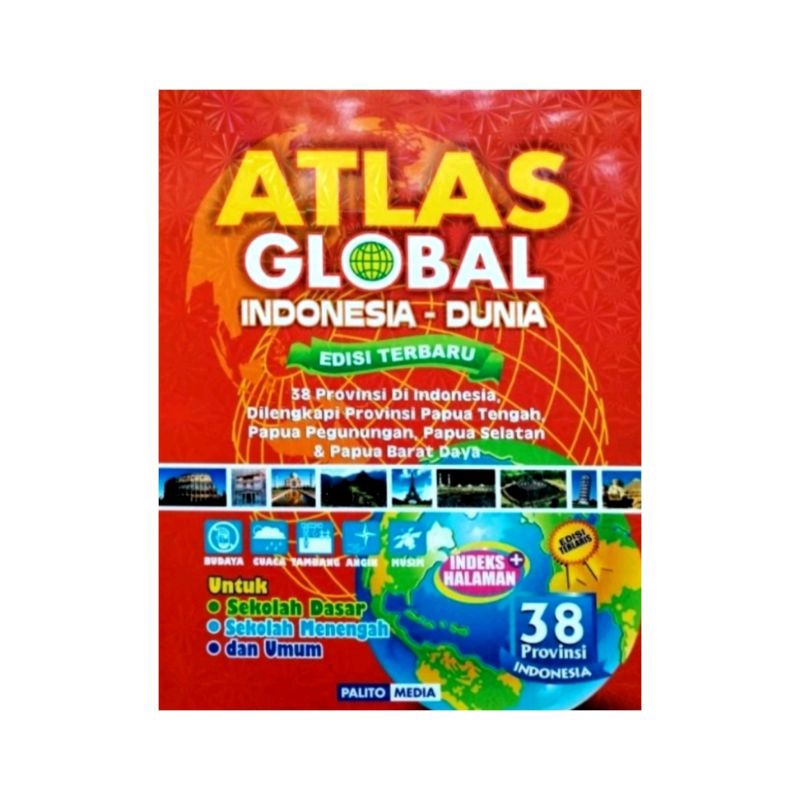 Jual Atlas Global Indonesia Dunia Edisi Terbaru Dilengkapi 38 Provinsi ...