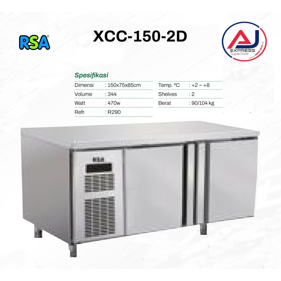 Jual RSA UNDER COUNTER CHILLER RSA XCC 150 2D / XCC-150-2D /XCC1502D ...