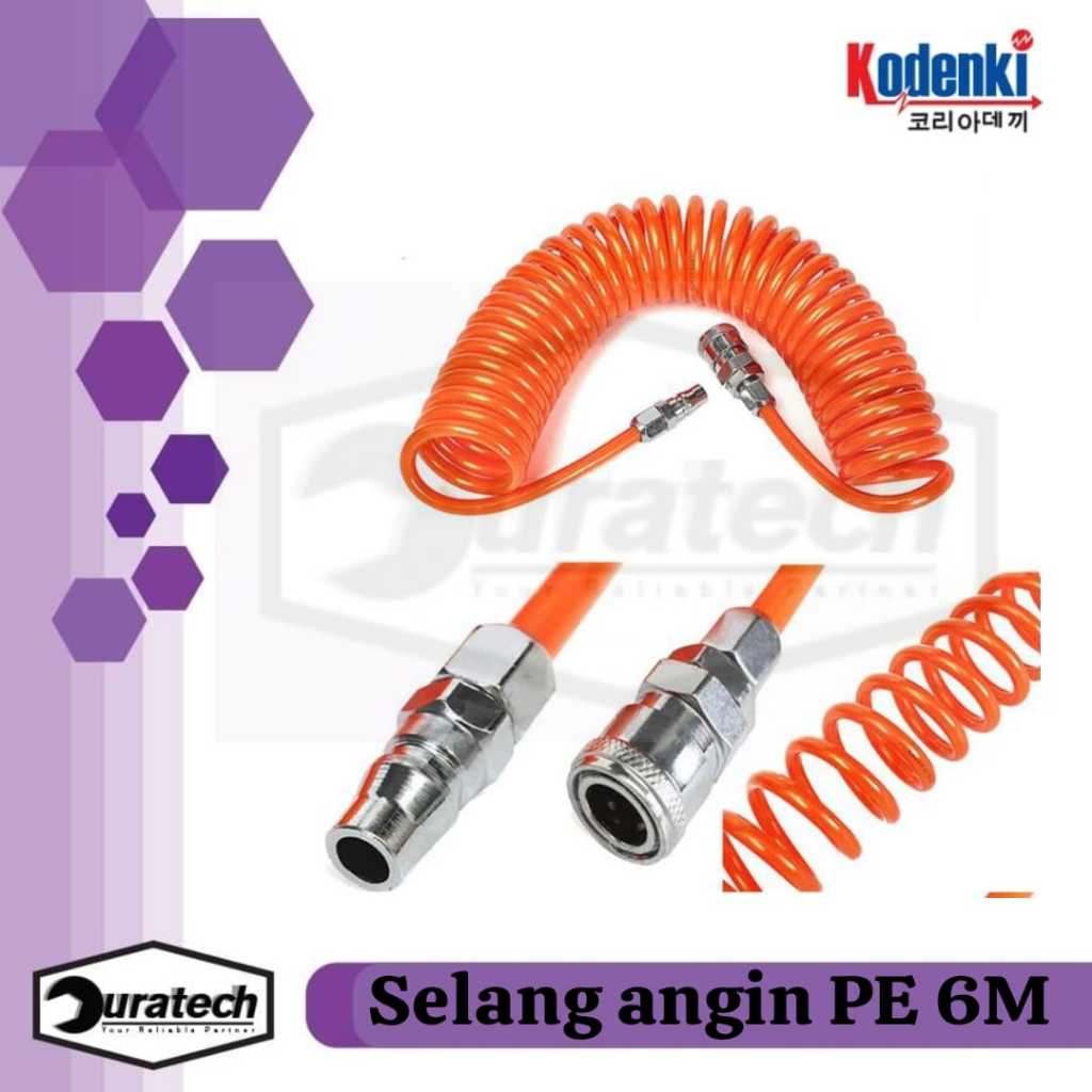 Jual Selang Recoil PE 6M Spiral Selang Angin Udara Penyemprot Semprotan ...