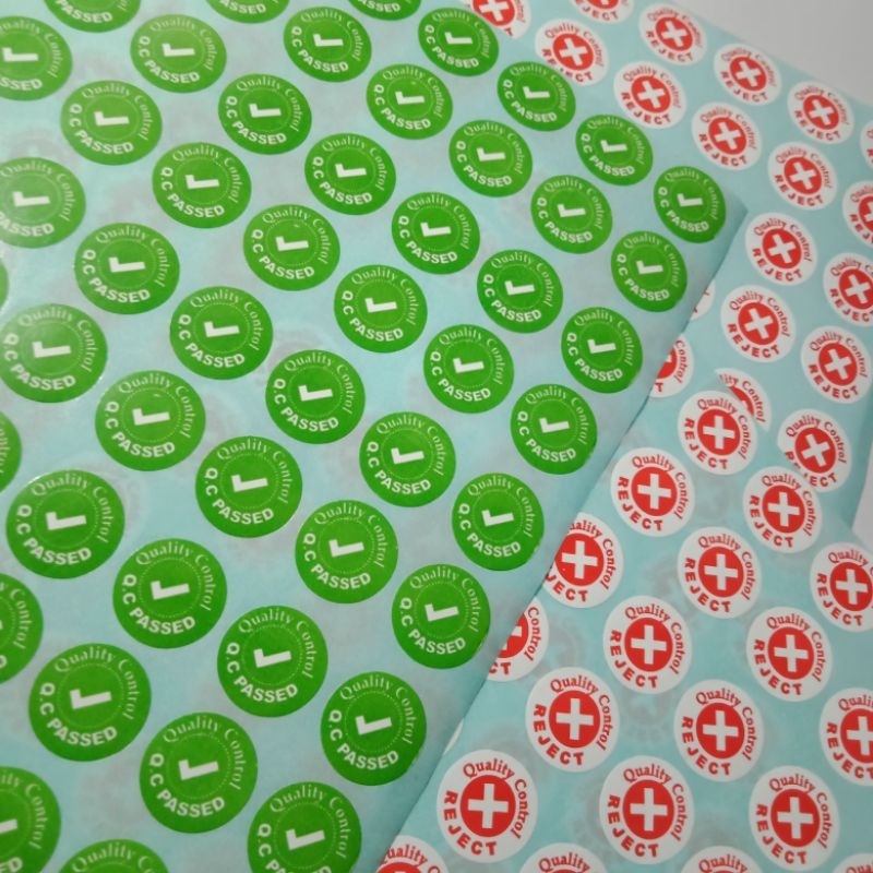Jual Stiker Penanda QC Stiker reject Stiker QC passed bahan stiker semi