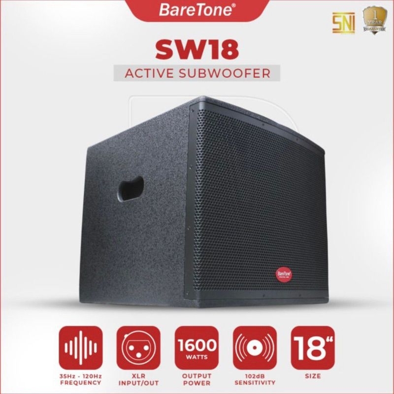 Jual Subwoofer Aktif Baretone Sw Inch Shopee Indonesia