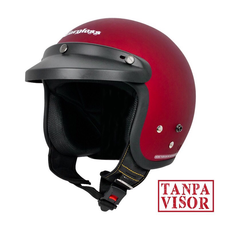 Jual Helm Carglos Bogo Retro Dewasa Premium Sni Kaca Datar Murah Shopee Indonesia