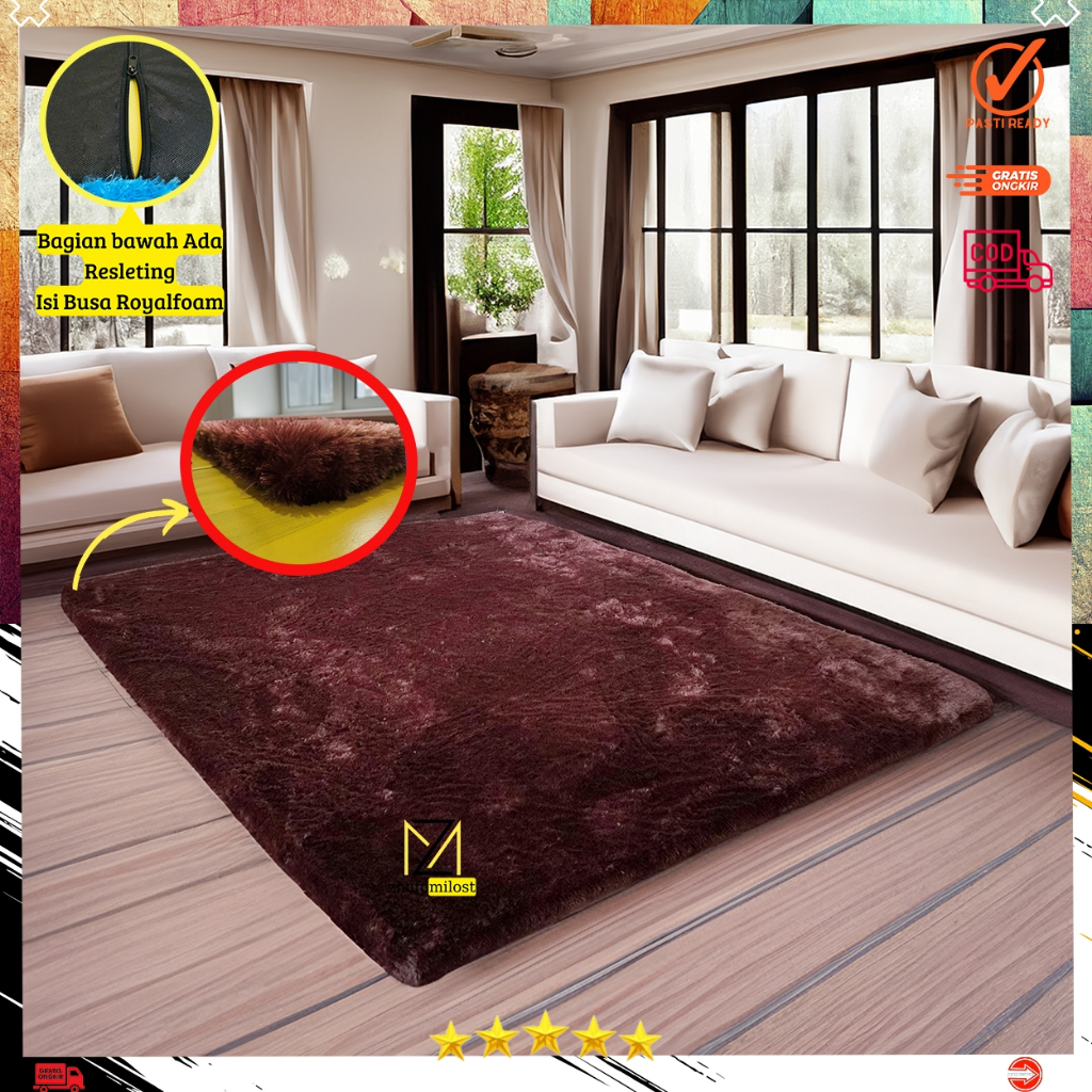 Jual Karpet Bulu Rasfur busa Royalfoam 100x150 tebal 2cm | Shopee Indonesia