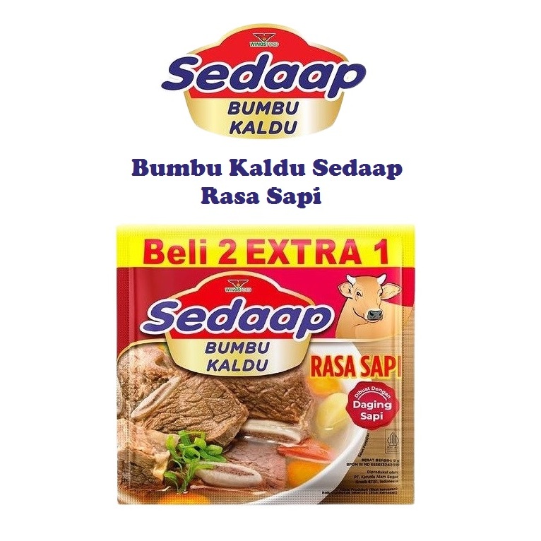 Jual Sedaap Bumbu Kaldu Penyedap Rasa Sapi [ 9 Gr ] / 1 Pc | Shopee ...