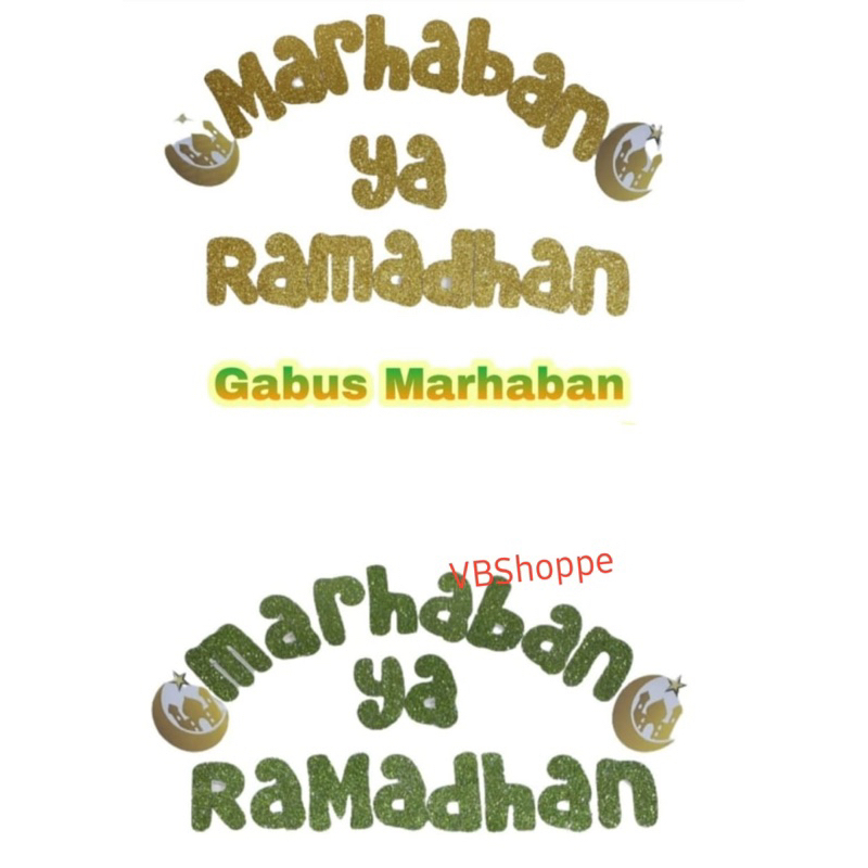 Jual JUMBO TULISAN SELAMAT IDUL FITRI MARHABAN YA RAMADHAN GABUS