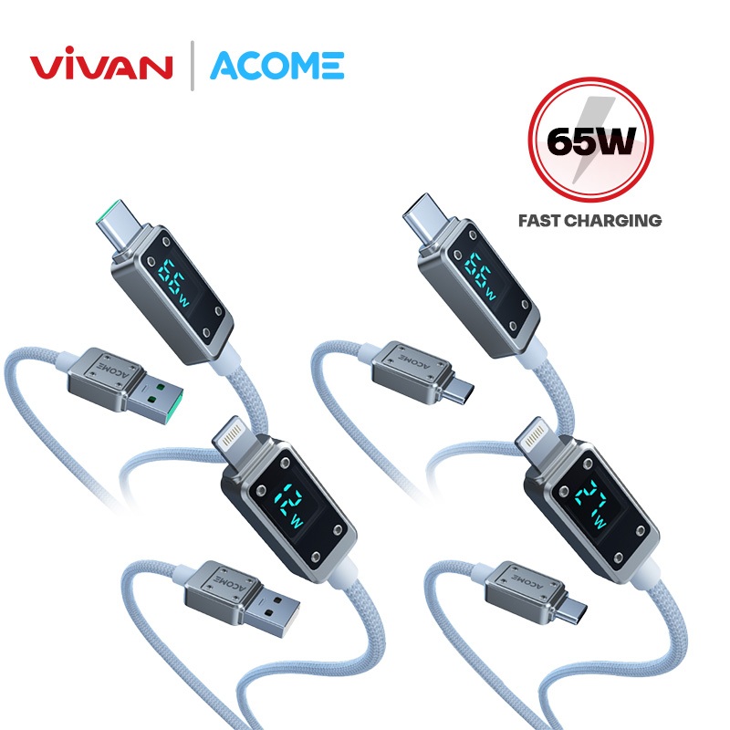 Jual Vivan X Acome Kabel Data Seri Ai New Lightning Type C Meter