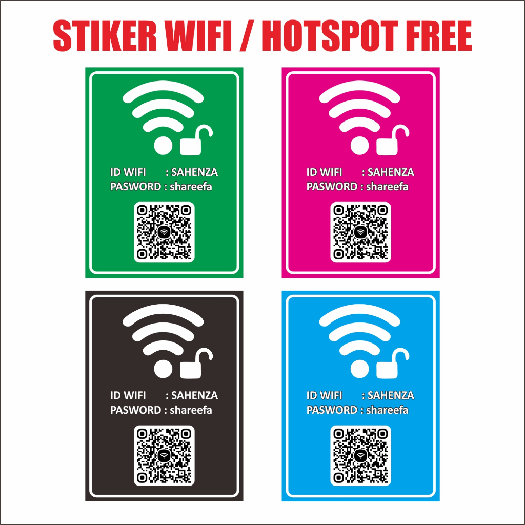 Jual STIKER FREE WIFI / HOTSPOT BISA INPUT USERNAME DAN PASSWORD ...