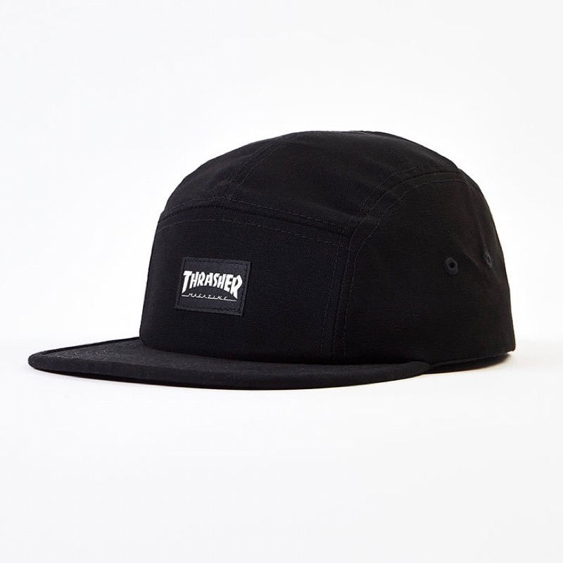 Jual TOPI THRASHER LOGO 5 PANEL CAPS BLACK ORIGINAL | Shopee Indonesia