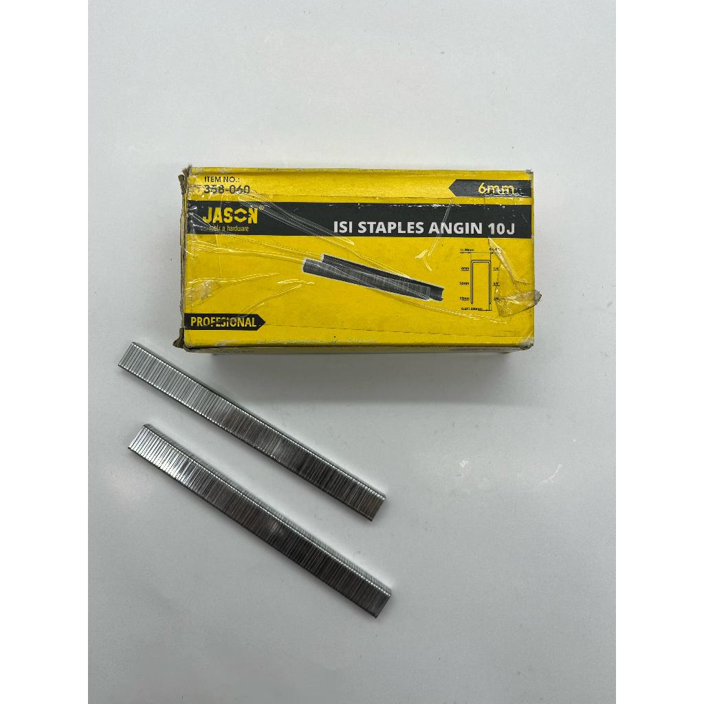 Jual Isi Staples Tembak 6mm & 8mm Jason / Isi Gun Tacker Ukuran 6mm 8mm ...