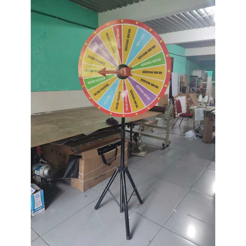 Jual Roda Undian Custom 80 cm Desain Bebas / Tripod Roda Undian ...