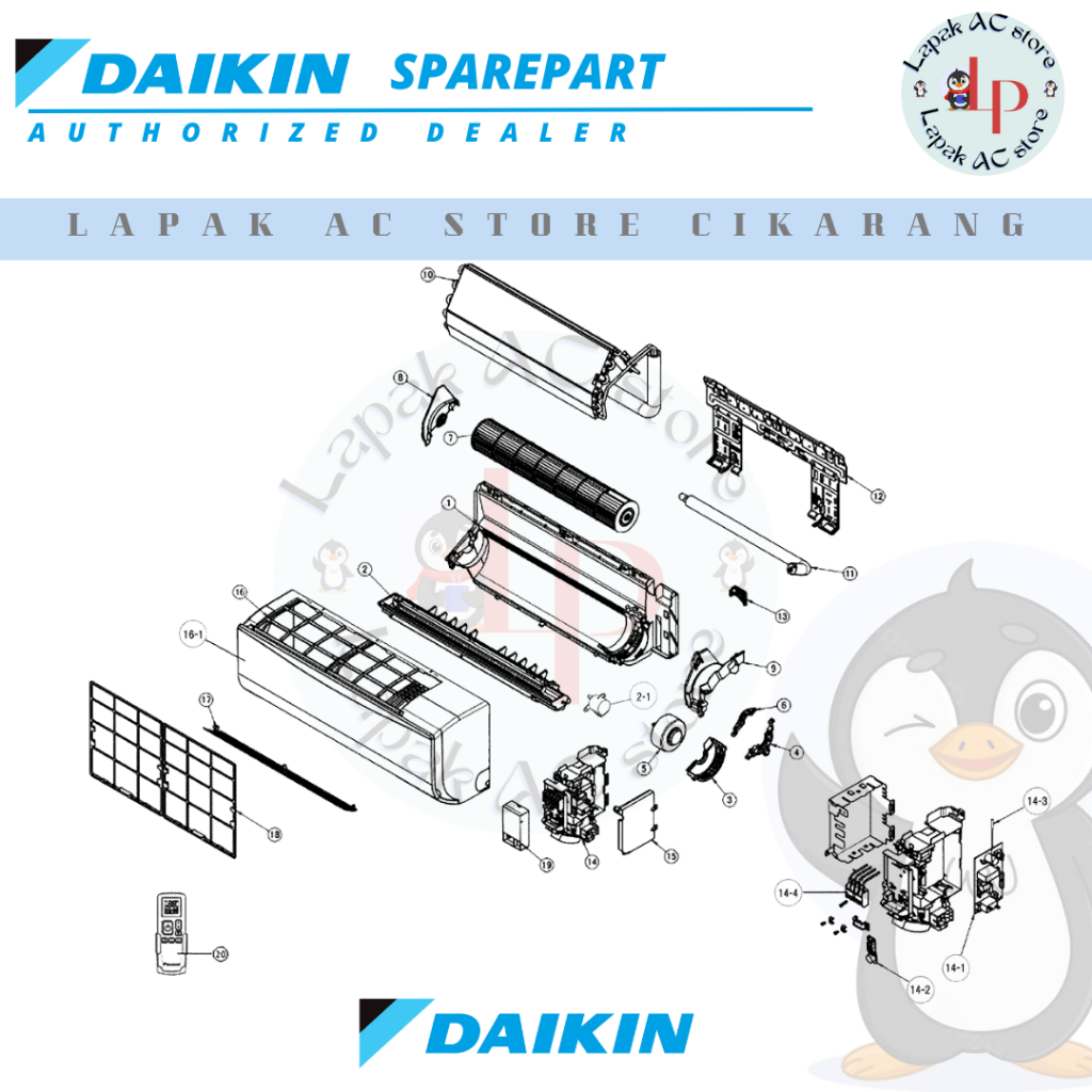 Jual Modul Indoor / Pcb Indoor AC DAIKIN Malaysia 1 PK FTP25AV14 ...