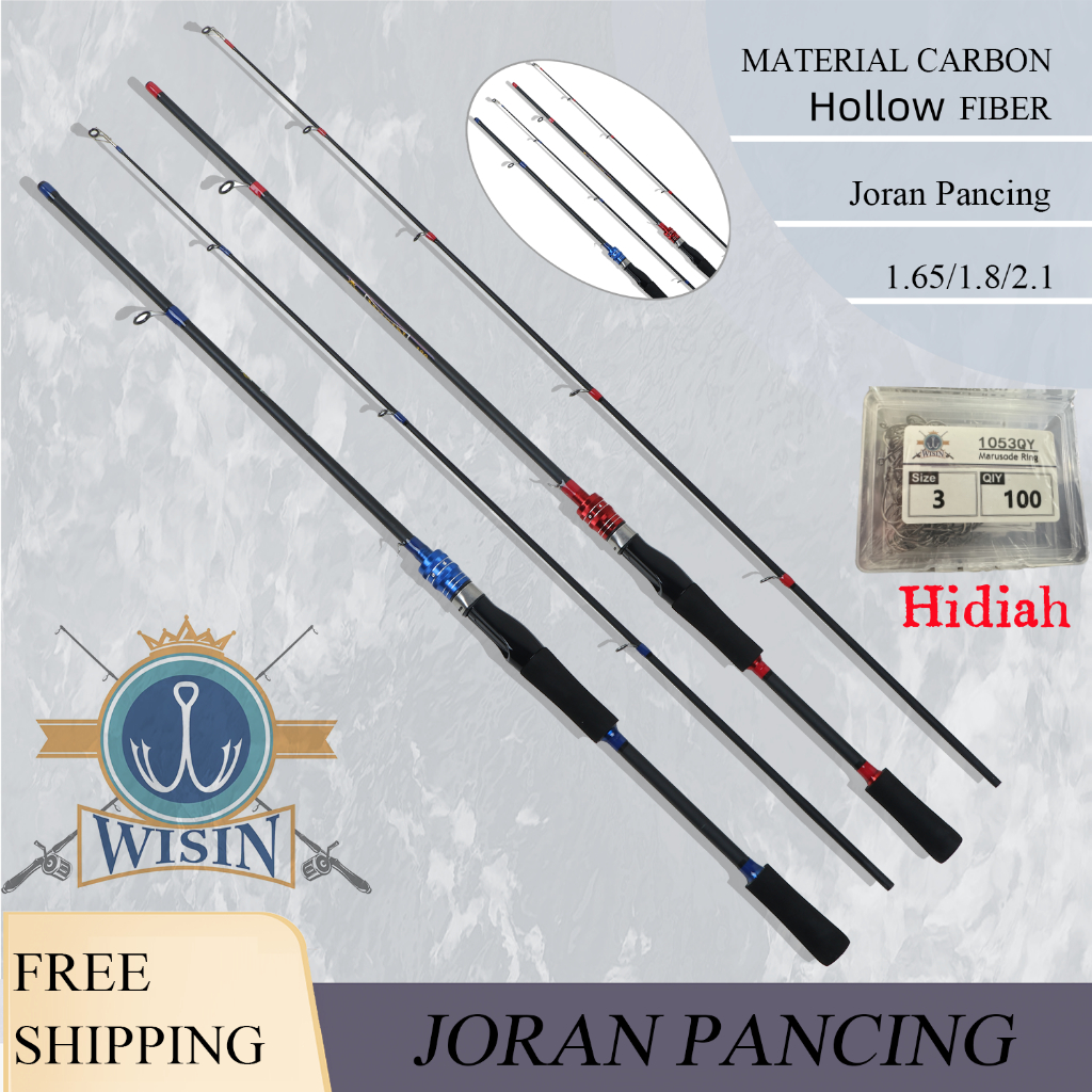 Jual WISIN Joran Pancing 1.65m/1.8m/2.1m Fishing Rod Carbon Resistansi ...