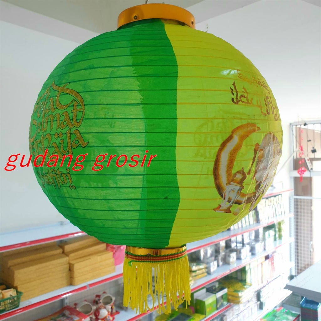 Jual LAMPION KAIN LEBARAN LAMPION IDUL FITRI BULAT 14 INCH 35 CM ...