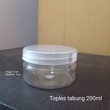 Jual Pcs Toples Tabung Plastik Ml Toples Kue Lebaran Toples