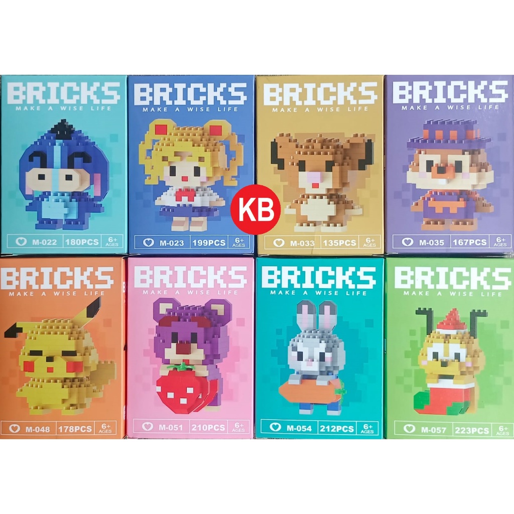 Jual Bricks Make A Wise Life Mainan Nano Block Model Karakter Kartun ...