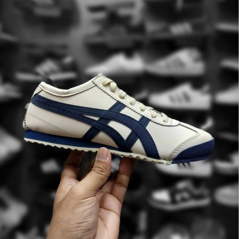 Jual Sepatu Onitsuka Tiger Mexico 66 Cream Black Shopee Indonesia